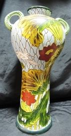 Large double handled vase