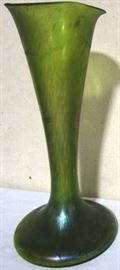 green tulip vase