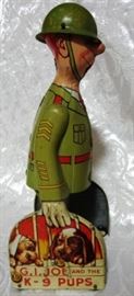 Wind-up GI Joe with his K9 Pups