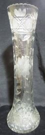 Large cut glass vase