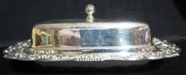 Kirk Repousse sterling butter dish