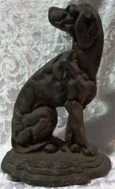 cast iron dog doorstop