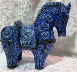 Porcelain blue horse