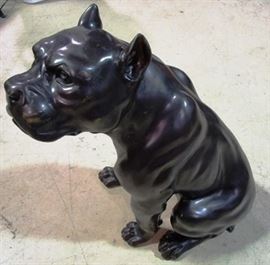 Life size bronze bull dog statue