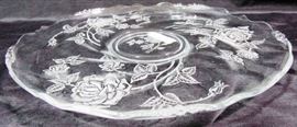 Heisey Rose platter