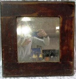 Early framed beveled mirror