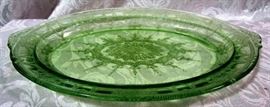 Green depression glass