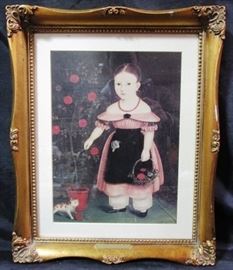 Portrait of girl with cat