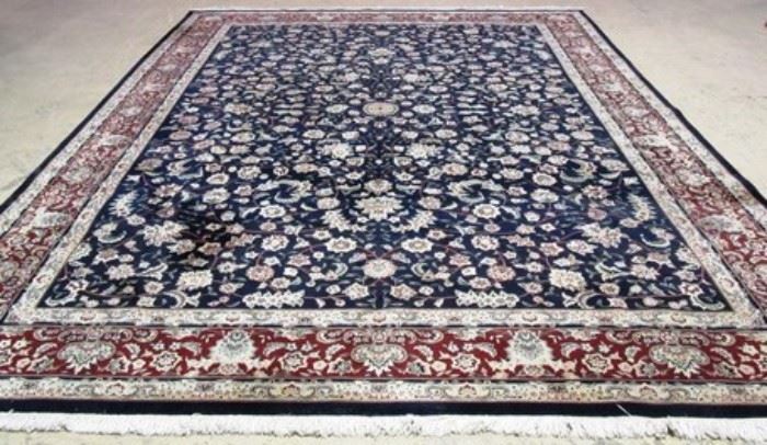 Nice blue Isfahan large rug