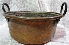 Early hammered copper pot