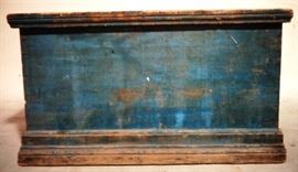 Wooden primitive blanket box