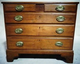 19th Century 2 over 3 bracket foot chest