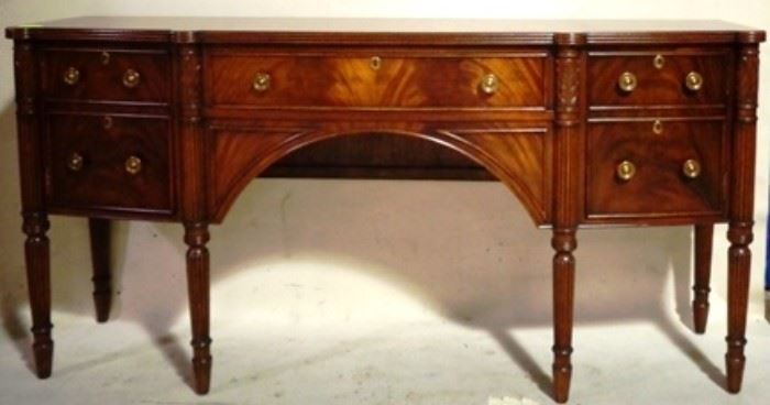 Carved mahogany sideboard