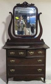 Oak dresser with mirror
