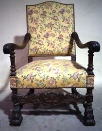 Jacobean throne chair