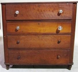 Early chest w/ glass pulls