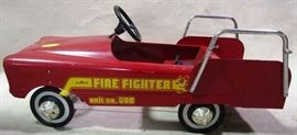 Child's pedal fire truck