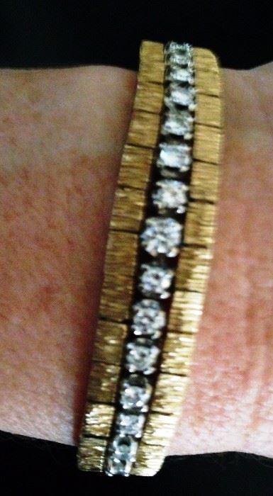 14K/ diamond vinatge bracelet 