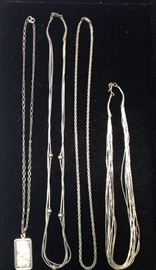 many sterling silver jewelry items