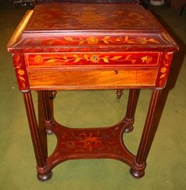 Inlaid Chest on Stand