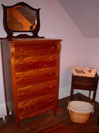 5 Drawer Chest with Mirror, Two Drawer Chest