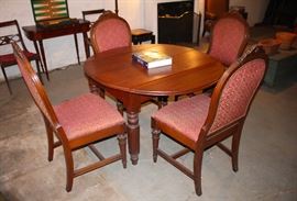 Set of 4 Side Chairs, Dropleaf Table