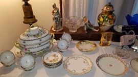 Herend, Cut Glass, Limoges China