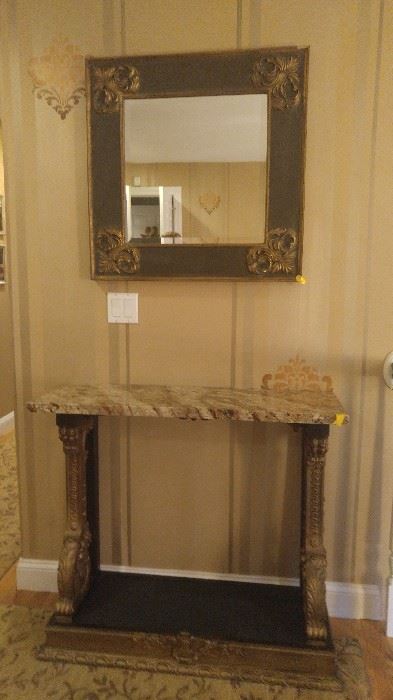 Magnificant Marble side table with mirror
