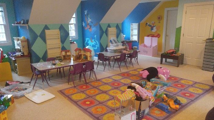 children learning tables and furnishings