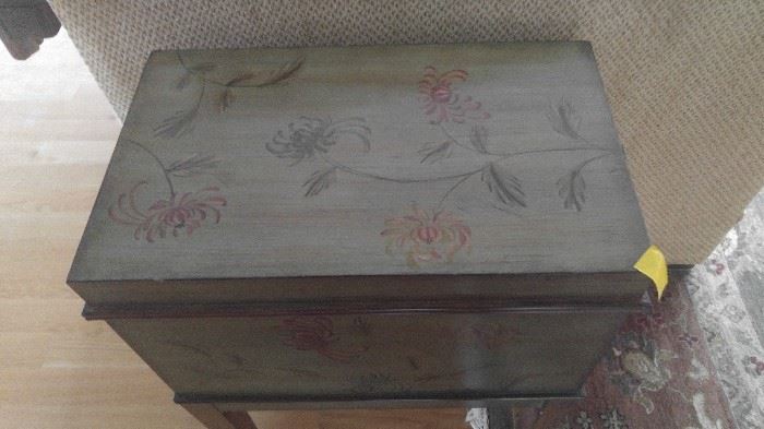 Hand painted storage chest