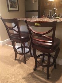 High-backed bar stools