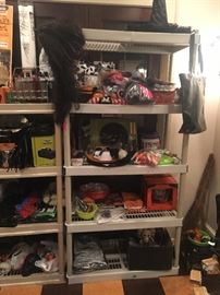 Halloween decorations (plastic shelves are NOT FOR SALE) 