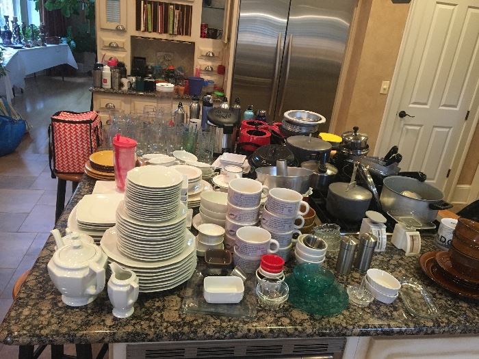 Pots, pans, plates, mugs, too much here to mention!