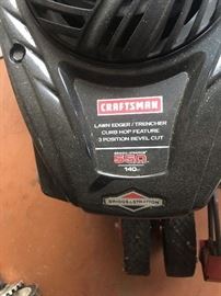 Detail of the Craftsman edger with Briggs & Stratton engine