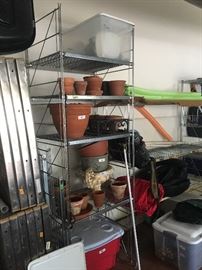 Assorted garden pots (Shelf is NOT FOR SALE)