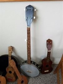 Silvertone Banjo...several ukes...and other instruments. 