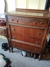 Vintage Highboy Dresser with Nice Detailing. - Maker's Mark J