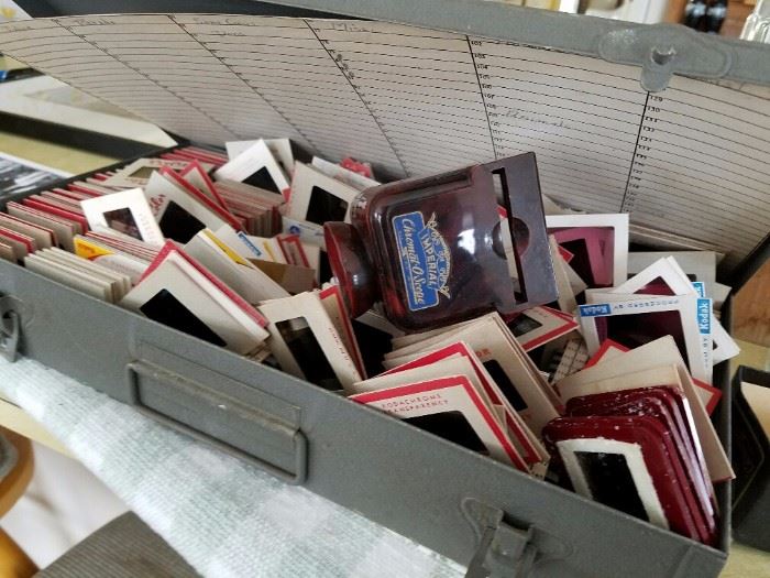 Slides with Vintage View in Box