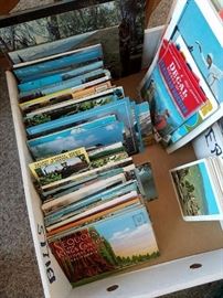 Lots of Vintage and contempoary postcards and maps. 