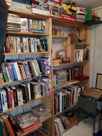 Books, books, and more books all over the house. Military, novels, paperbacks, educational, music, travel, and more. 