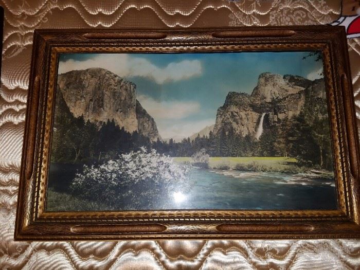 This is the Original Yosemite Half Dome Oil Colored Photograph - Numbered. 