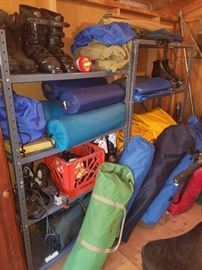 Camping Equipment, Ski Boots, Rafts, etc. 