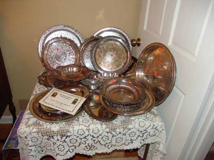 Assortment of silver plate