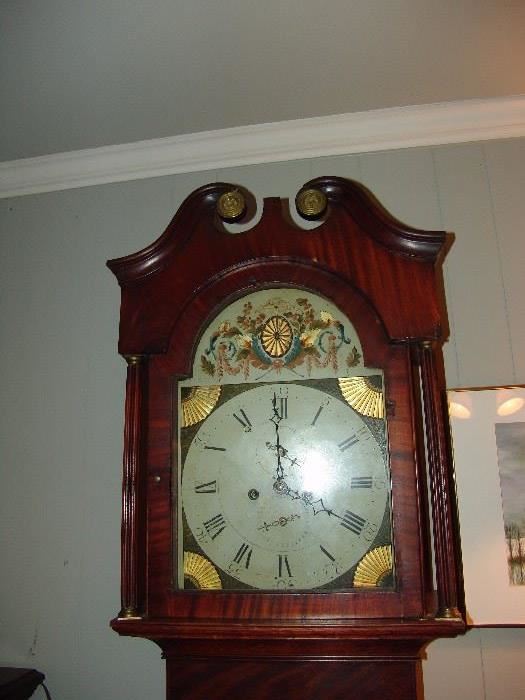 Face of tall case clock