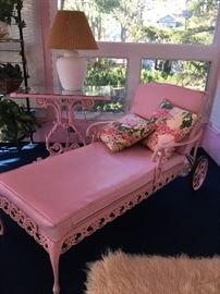Wrought Iron Day Bed Chaise Lounge