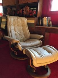 Ekornes Lounge Chair with Ottoman