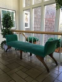 Upholstered Bench with Arms