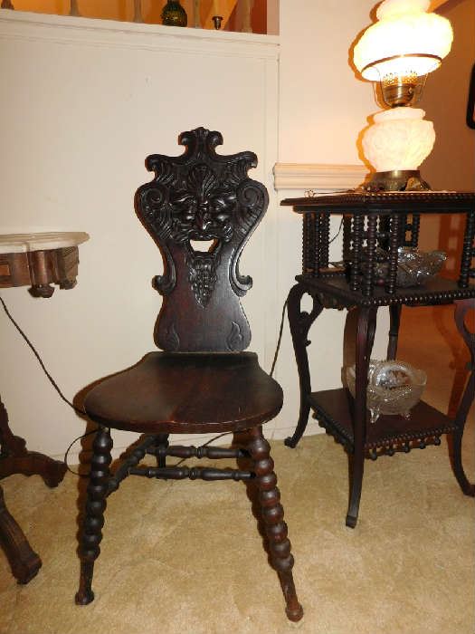 Gothic style chair and accent table