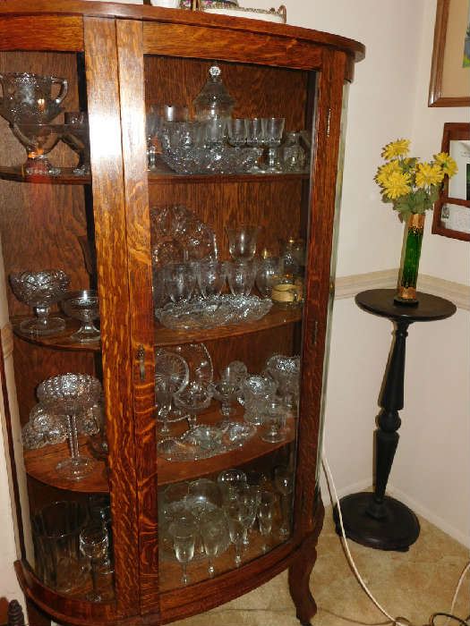 China cabinet with glass and crystal