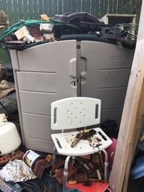 Plastic garden shed